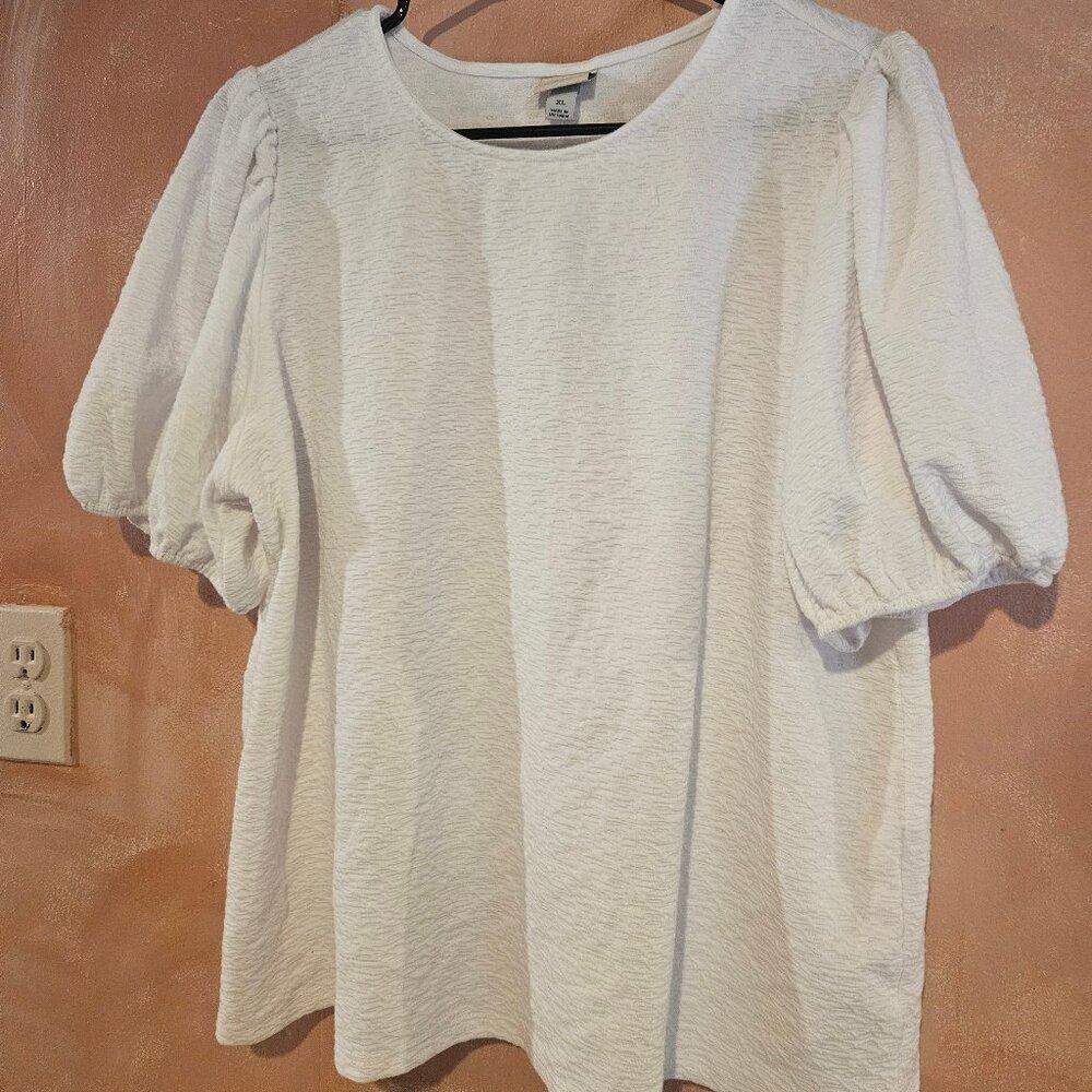 A New Day blouse, extra large white top